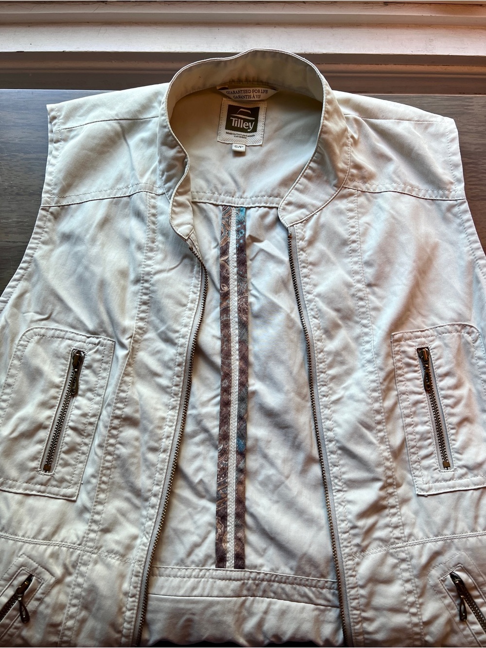 Tilley Lightweight Cream Utility Jacket/Fishing/Hiking Vest